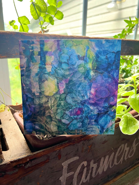 Blue Floral Dream Art Card