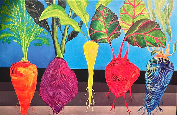Root Vegetables Art Card