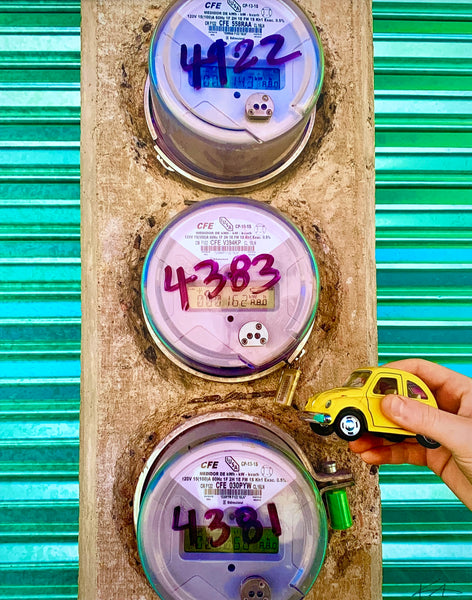Yellow Punch Buggy Gas Meter